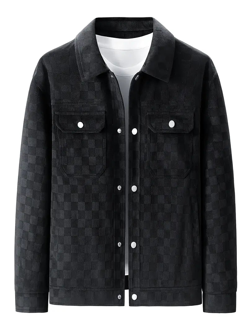 CALDERO — Checkered Suede Jacket