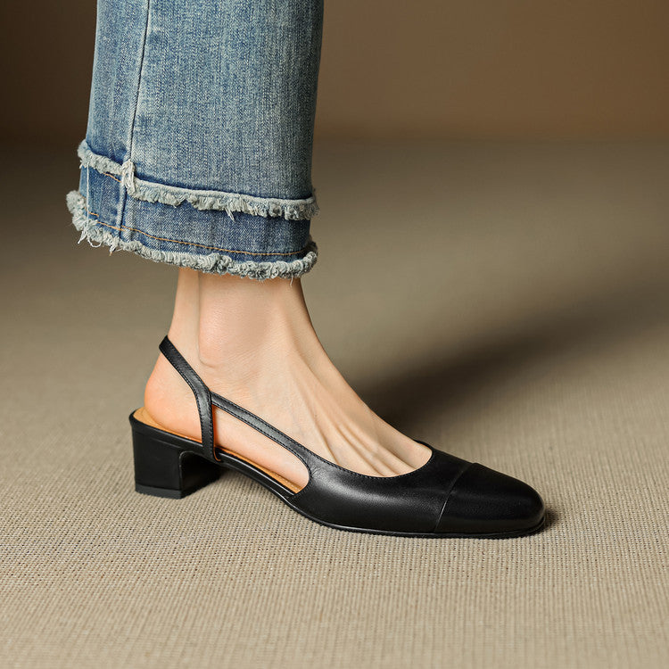 VIANA — Almond-Toe Slingback Pumps