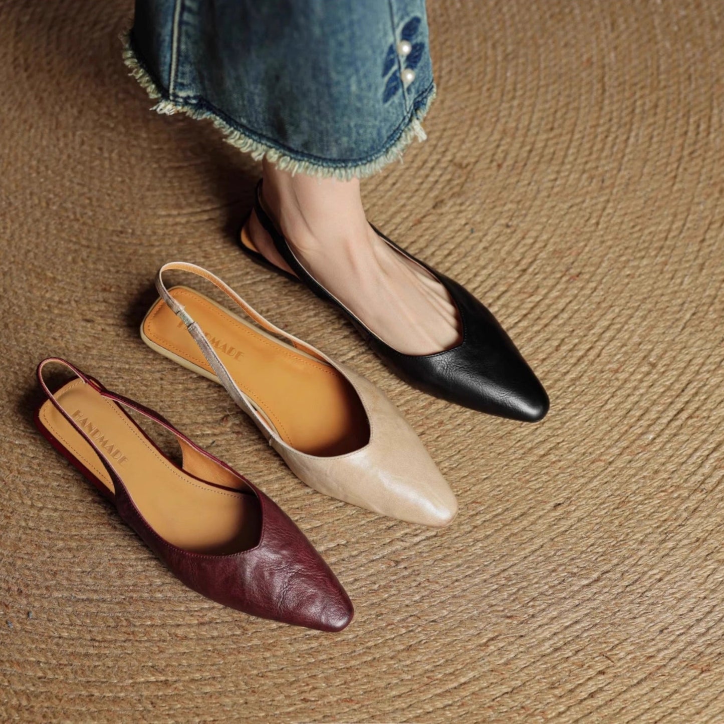 Veluré — Pointed Toe Slingbacks