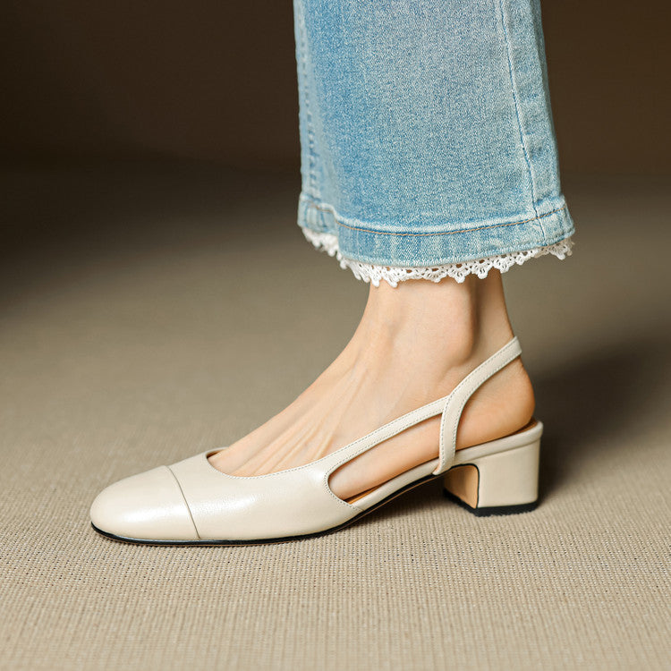 VIANA — Almond-Toe Slingback Pumps