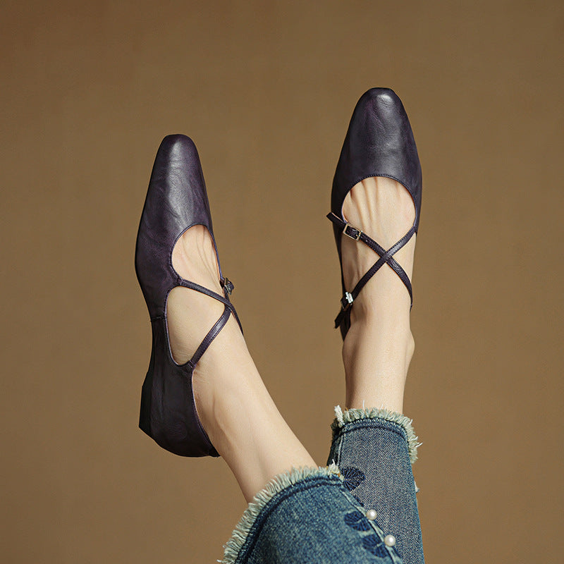 Alarisse Genuine Leather Ballet Flats