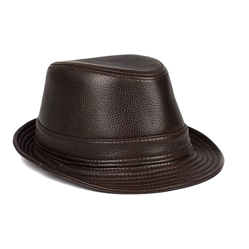 Aurello Leather Elegance Fedora