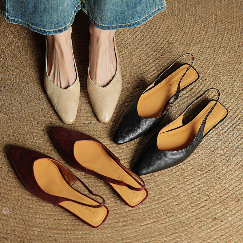 Veluré — Pointed Toe Slingbacks