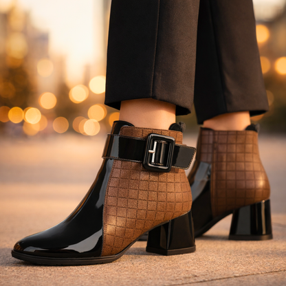 MARQUET — Leather Ankle Boots