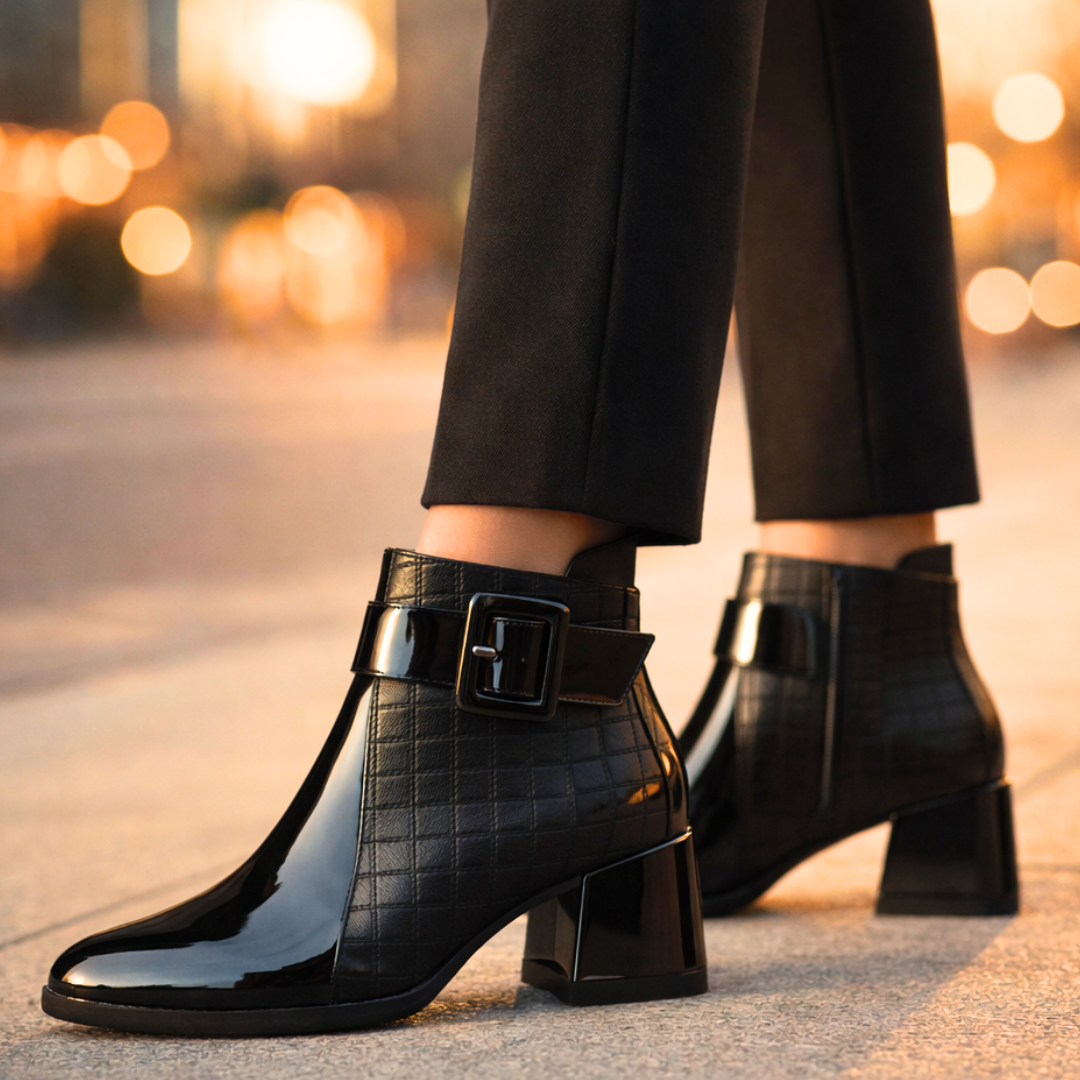 MARQUET — Leather Ankle Boots