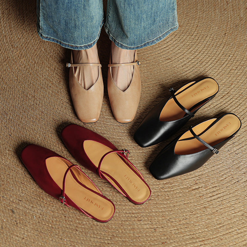 Avenelle Grace Leather Slides