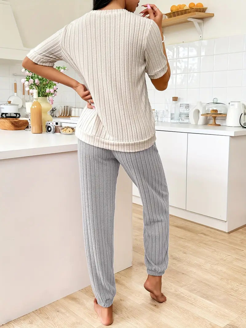 SERENITA — Ribbed Loungewear Ensemble
