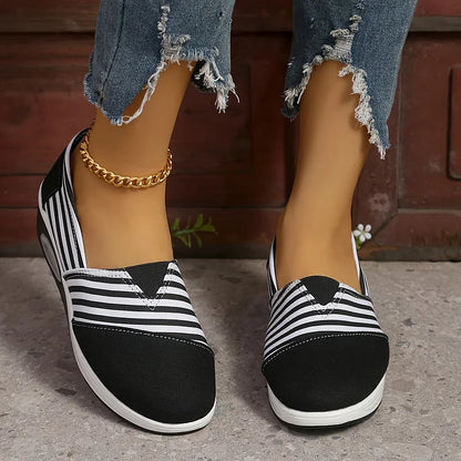 Viverra - Striped Orthopedic Slip-On Sneakers
