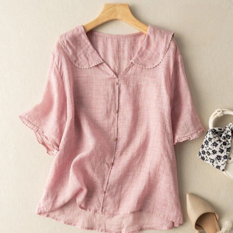 LUMIERE LINEN BLOUSE