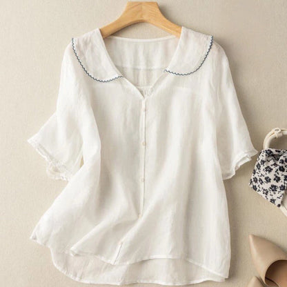 LUMIERE LINEN BLOUSE