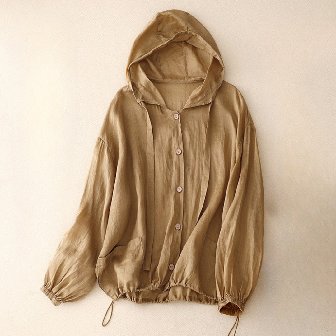 LUMINIQUE — Linen Aura Hoodie
