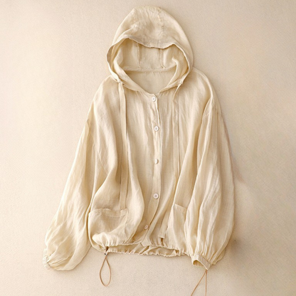 LUMINIQUE — Linen Aura Hoodie