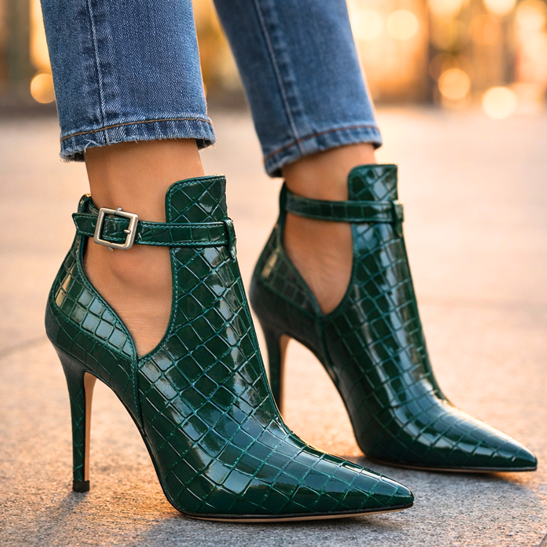 CROIXETTE — Croc-Embossed Stilettos