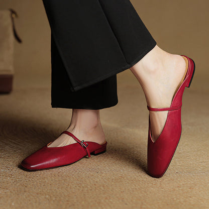 Avenelle Grace Leather Slides