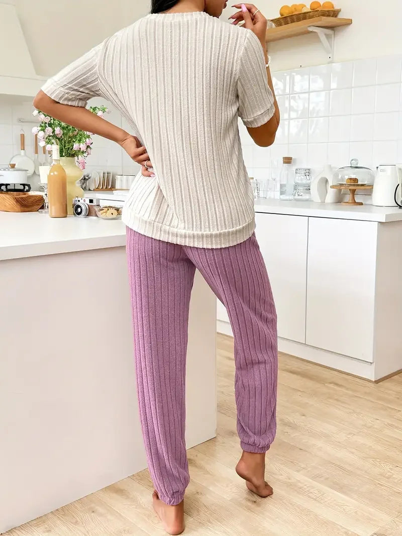 SERENITA — Ribbed Loungewear Ensemble