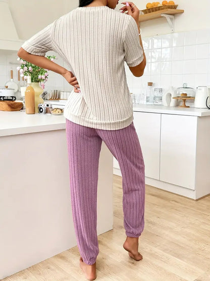 SERENITA — Ribbed Loungewear Ensemble