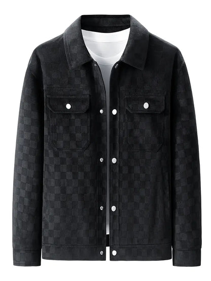 CALDERO — Checkered Suede Jacket