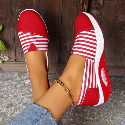 Viverra - Striped Orthopedic Slip-On Sneakers