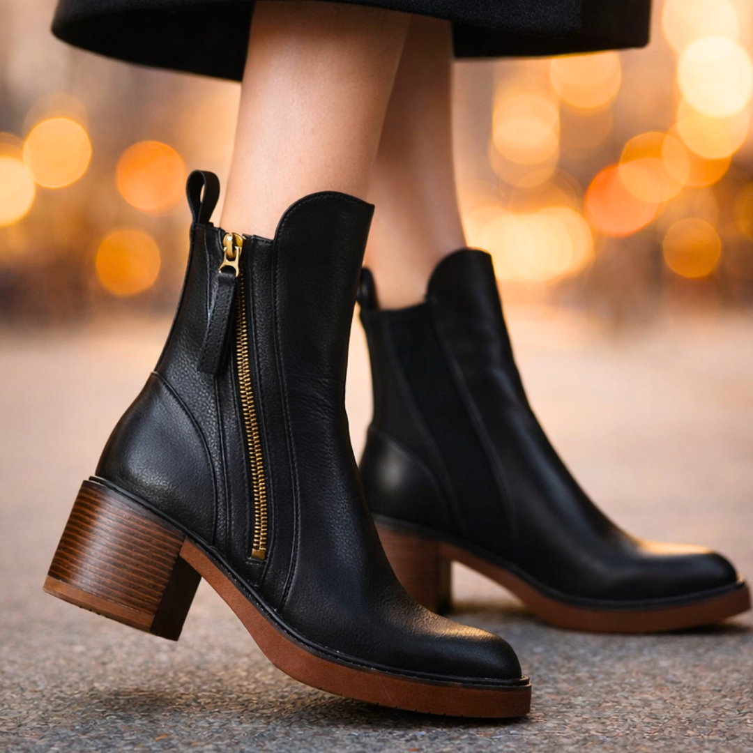 VERONA — Leather Ankle Boots