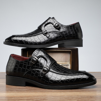 MARQUET — Leather Monk Strap Loafers