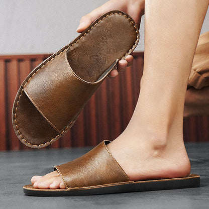 Aurélie Luxe Leather Slides