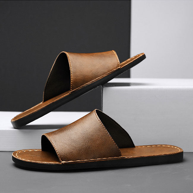 Aurélie Luxe Leather Slides