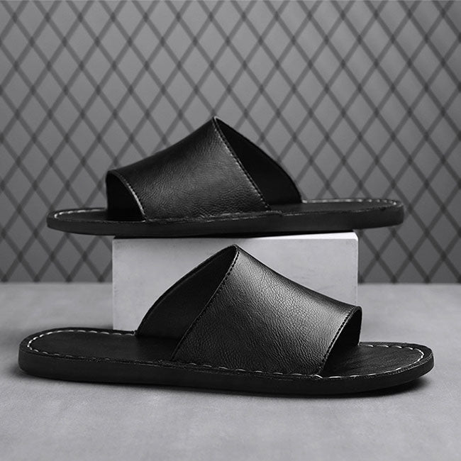 Aurélie Luxe Leather Slides