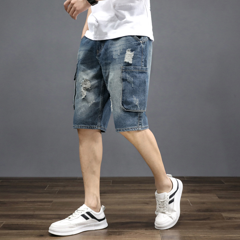 KOLSTAN - Urban Ripped Denim Shorts