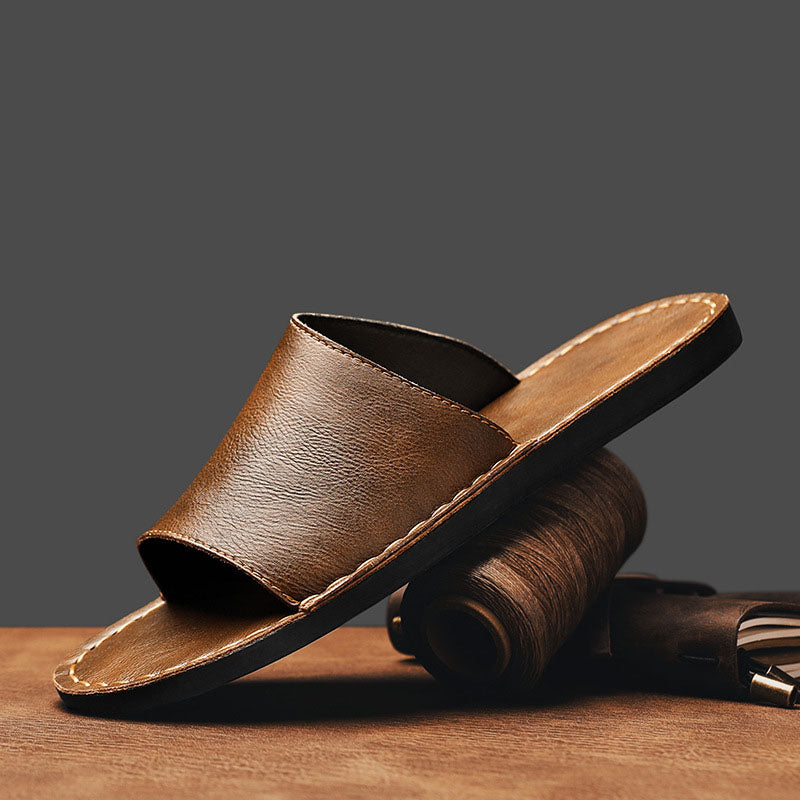 Aurélie Luxe Leather Slides