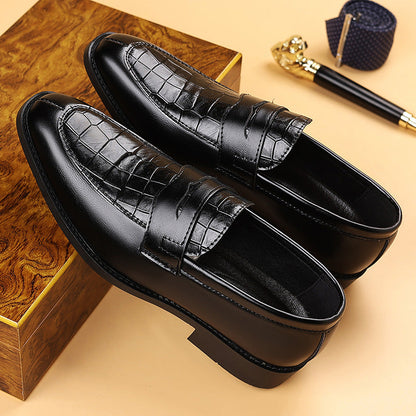 CASSIAN — Croc-Embossed Dress Shoes