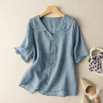 LUMIERE LINEN BLOUSE