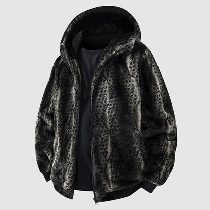 FURNOIR — Men's Luxe Fur-Lined Hooded Jacket