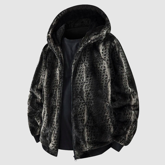FURNOIR — Men's Luxe Fur-Lined Hooded Jacket