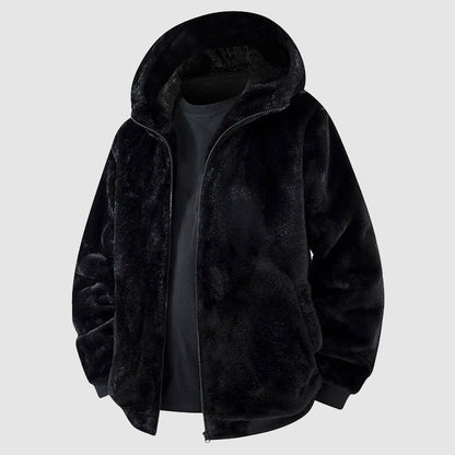 FURNOIR — Men's Luxe Fur-Lined Hooded Jacket