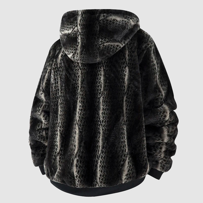 FURNOIR — Men's Luxe Fur-Lined Hooded Jacket