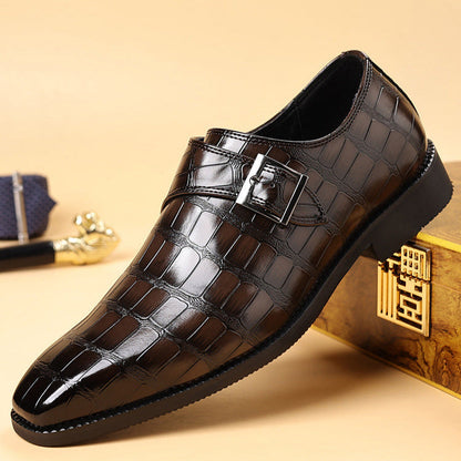 Cressentia — Croc-Embossed Leather Oxfords