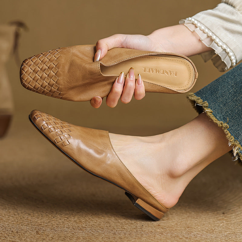 Vivanta - Leather Weave Mules