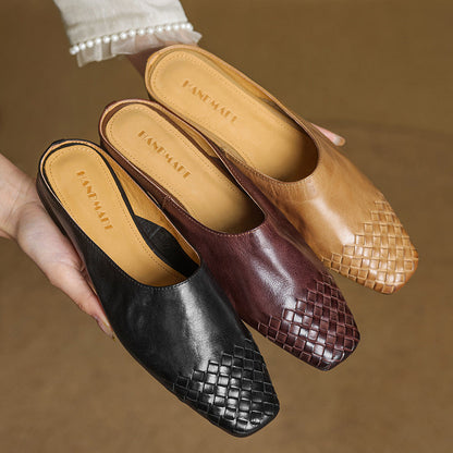 Vivanta - Leather Weave Mules