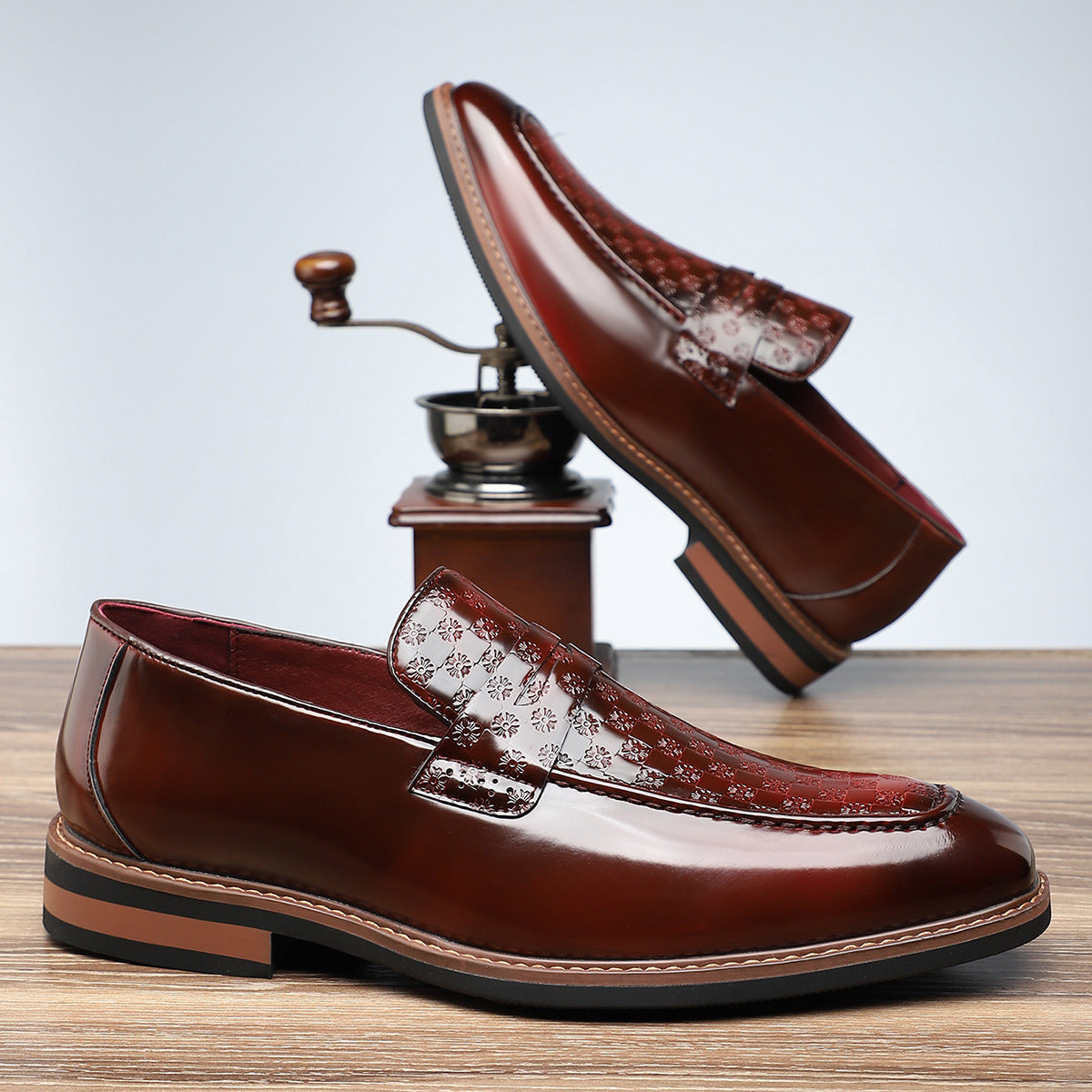 Viventa — Embossed Leather Loafers