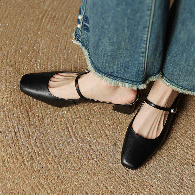 Vellara - Leather Buckled Mules
