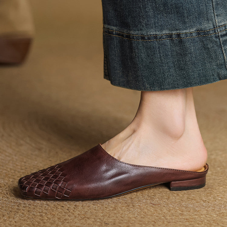 Vivanta - Leather Weave Mules