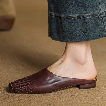 Vivanta - Leather Weave Mules