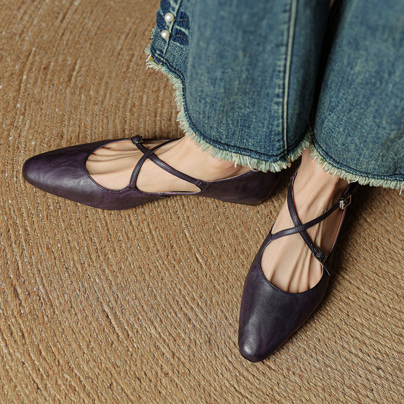 Alarisse Genuine Leather Ballet Flats