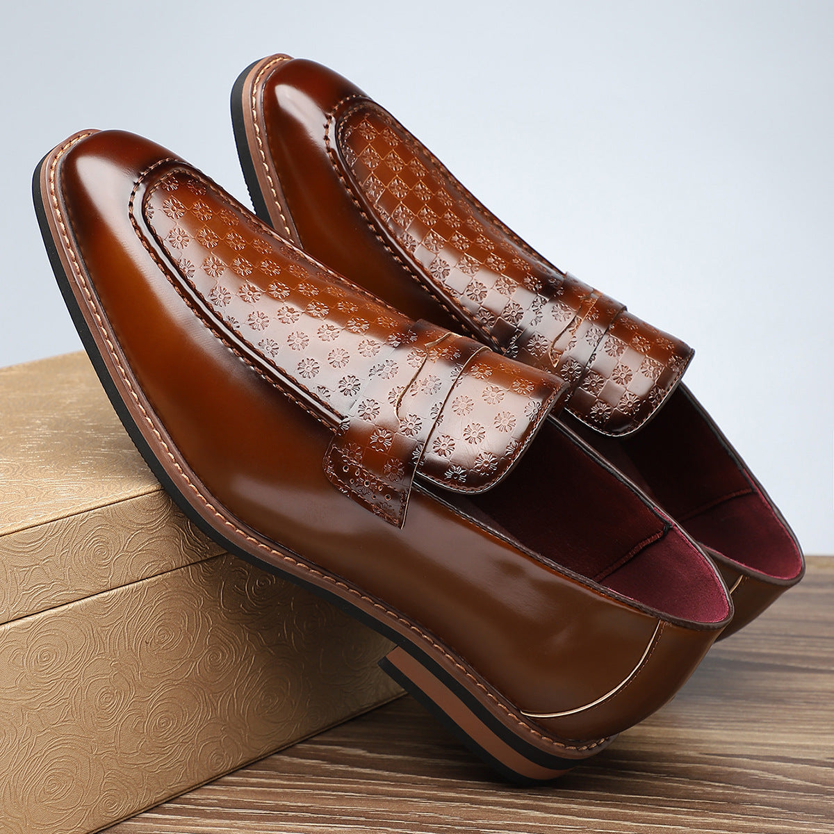 Viventa — Embossed Leather Loafers