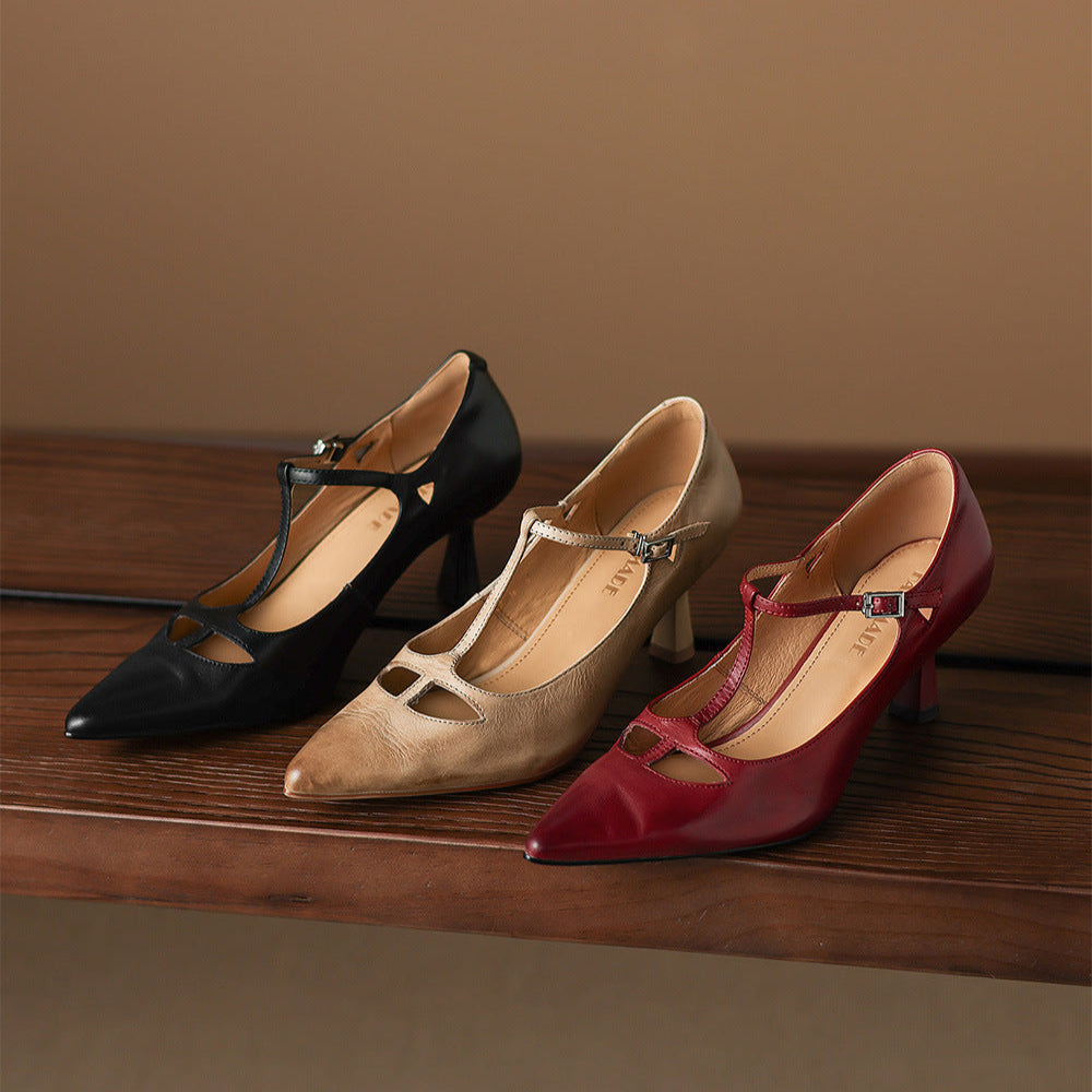 Vellara — Vintage T-Strap Pumps
