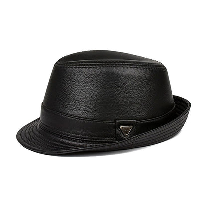 Aurello Leather Elegance Fedora