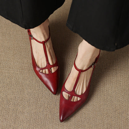 Vellara — Vintage T-Strap Pumps