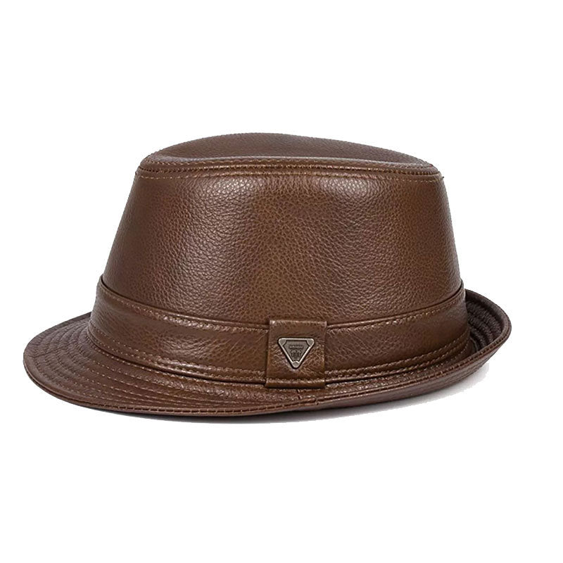 Aurello Leather Elegance Fedora