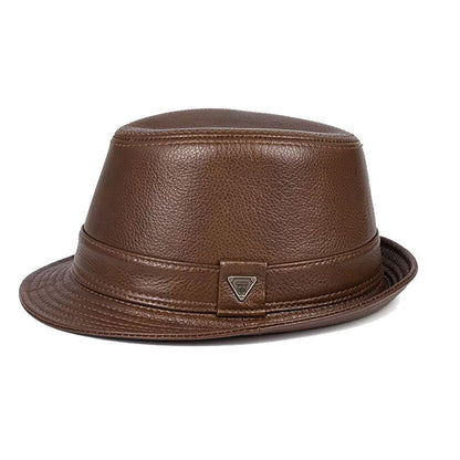 Aurello Leather Elegance Fedora
