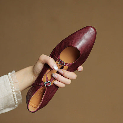Alarisse Genuine Leather Ballet Flats